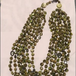 Beautiful Graduated, Multi-Stone Green Necklace by Silpada